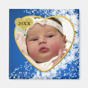 Baby's Foto Keepake Weihnachten Magnet