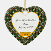 Baby's Foto Keepake Weihnachtsbaum Pinecone Keramik Ornament (Hinten)