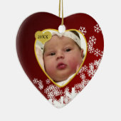 Baby's Foto Keepake Weihnachtsdekoration Keramik Ornament (Rechts)