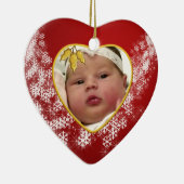 Baby's Foto Keepake Weihnachtsdekoration Keramik Ornament (Rechts)