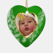 Baby's Foto Keepake Weihnachtsdekoration Keramik Ornament (Rechts)