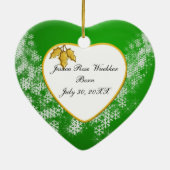 Baby's Foto Keepake Weihnachtsdekoration Keramik Ornament (Hinten)