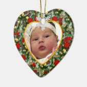 Baby's Foto Keepake Weihnachtsdekoration Keramikornament (Links)