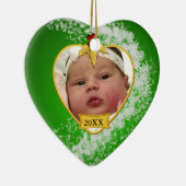 Baby's Foto Keepake Weihnachtsdekoration Keramikornament (Rechts)