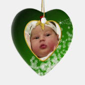 Baby's Foto Keepake Weihnachtsdekoration Keramikornament (Rechts)