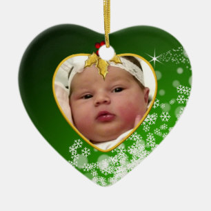 Baby's Foto Keepake Weihnachtsdekoration Keramikornament