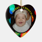 Baby's Frohe Weihnachts-Foto Ornament (Rechts)