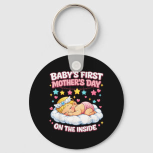 Babys Ft Muttertag Im Inneren Schwangere Mutter Schlüsselanhänger