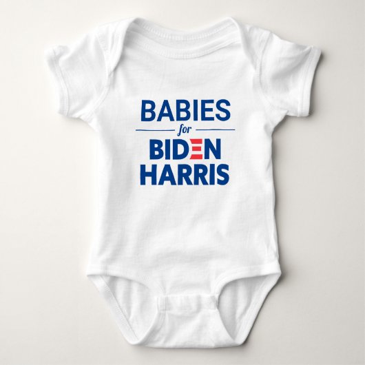 Babys für Biden Harris Custom Text Baby Strampler (Vorderseite)