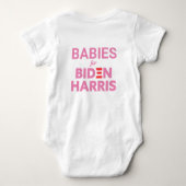 Babys für Biden Harris Custom Text Baby Strampler (Rückseite)