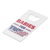 Babys für Trump Geldbeutel Flaschenöffner (Rückseite Schrägansicht)