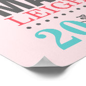 Babys Geburtsdatum Details Poster - Cotton Candy (Ecke)