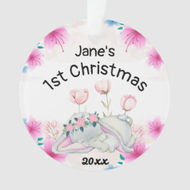 Baby's Girl First Christmas 2023 Personalisiert Ornament
