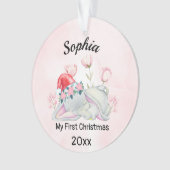 Baby's Girl My First Christmas 2023 Personalisiert Ornament (Vorderseite)