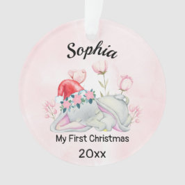 Baby's Girl My First Christmas 2023 Personalisiert Ornament