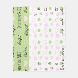 Baby's Growth Meilenstein Zucker und Gewürz Fleecedecke