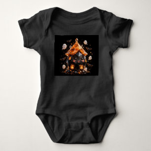 Babys Halloween Kristall Spukhaus Baby Strampler