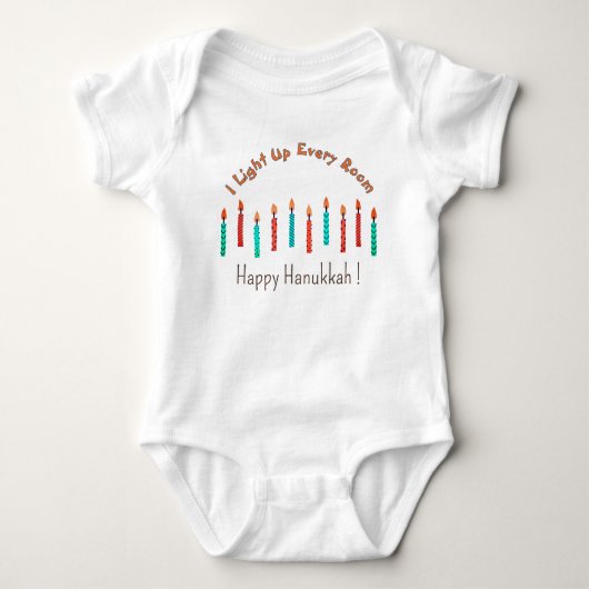 Baby's Happy Hanukkah Candles Niedlich Funny Baby Baby Strampler (Vorderseite)