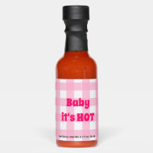 Baby's HOT Pink Gingham Karo Girl Baby Shower