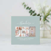 Babys im ersten Jahr Foto Collage Skript blau (Stehend Vorderseite)