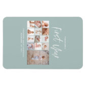 Babys im ersten Jahr Foto Collage Skript blau Magnet (Horizontal)