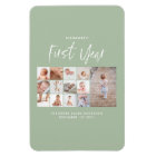 Babys im ersten Jahr Foto Collage Skript grün