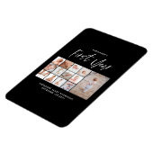 Babys im ersten Jahr Foto Collage Skript monochrom Magnet (Linke Seite)