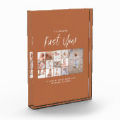 Babys im ersten Jahr Foto Collage Skript Terracott (Links)