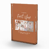 Babys im ersten Jahr Foto Collage Skript Terracott (Rechts)