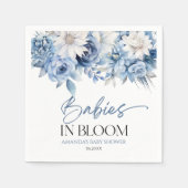 Babys in Bloom Dusty Blue Floral Baby Dusche Serviette (Vorderseite)