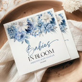 Babys in Bloom Dusty Blue Floral Baby Dusche Serviette