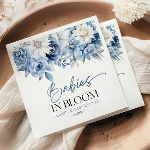 Babys in Bloom Dusty Blue Floral Baby Dusche Serviette