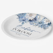 Babys in Bloom Floral Twins Multiples Baby Dusche Pappteller (Schrägansicht)