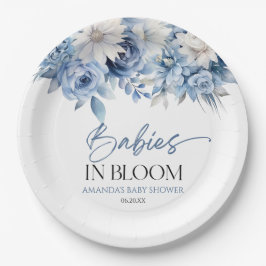 Babys in Bloom Floral Twins Multiples Baby Dusche Pappteller