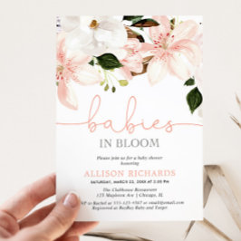 Babys in Bloom liken zwei Mädchen Babydusche Einladung