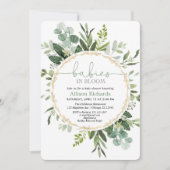 Babys in Blüte Twins geschlechtsneutrale Babydusch Einladung (Vorderseite)