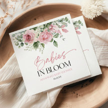 Babys in blutrosa Rose Blumenzwiebeln Kinderdusche