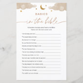 Babys in der Bibel Twinkle Star Baby Shower Game (Vorderseite)