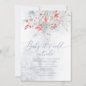 Baby's kalt draußen Snow Berries Babydusche Einladung (Vorderseite)