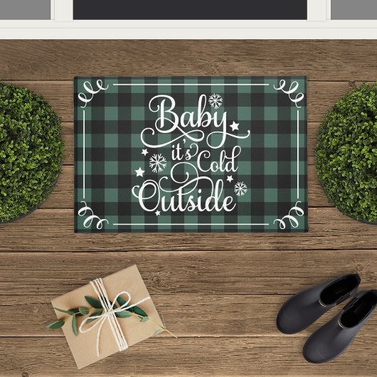 Baby's kalt Outdoor Green Buffalo Karierter Urlaub Fußmatte