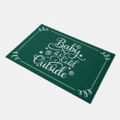 Baby's kalt Outdoor Green Script Urlaub Fußmatte (Schrägansicht)