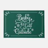 Baby's kalt Outdoor Green Script Urlaub Fußmatte (Vorderseite)