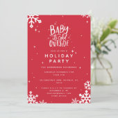 Baby's kalte Feier im Freien Einladung (Stehend Vorderseite)