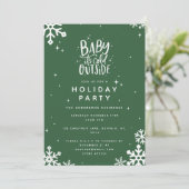 Baby's kalte Feier im Freien Einladung (Stehend Vorderseite)
