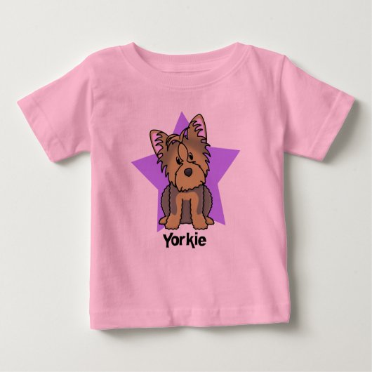 Babys Kawaii Stern-Yorkshires Terrier Baby T-shirt (Vorderseite)