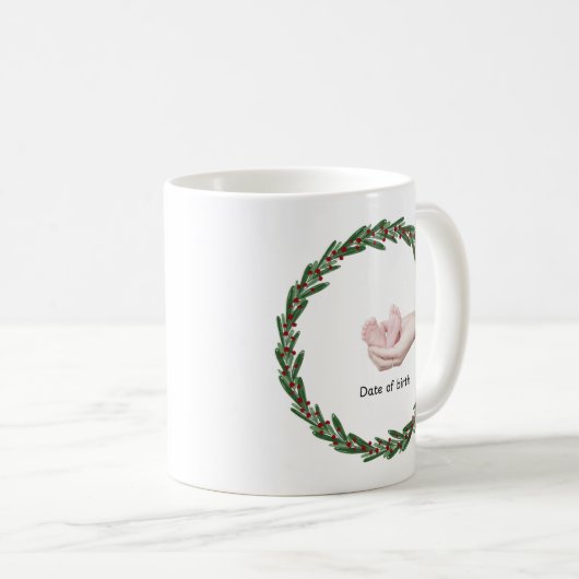 Babys (Kelly’s) 1. Weihnachten individuell anpassb Kaffeetasse (VorderseiteRechts)