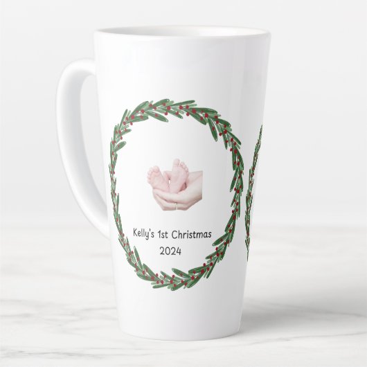 Babys (Kelly’s) 1. Weihnachten individuell anpassb Milchtasse (Linke Ecke)