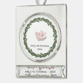 Babys (Kelly’s) 1. Weihnachts-Baby-Name Banner-Ornament Silber (Links)