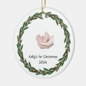 Babys (Kelly's 1. Weihnachts Custom Babies Name Keramik Ornament (Links)