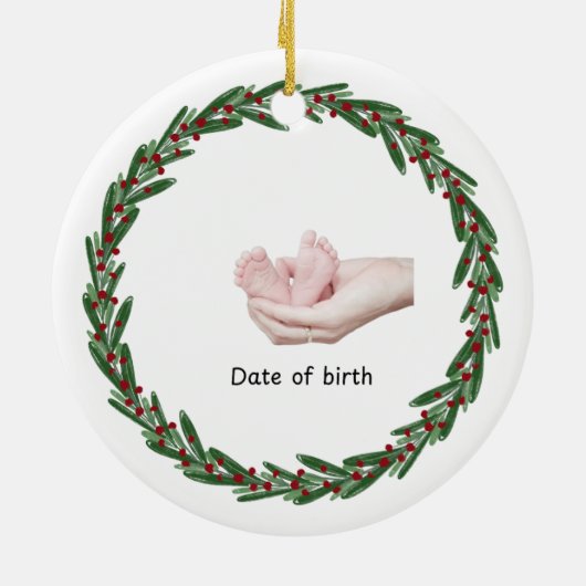 Babys (Kelly's 1. Weihnachts Custom Babies Name Keramik Ornament (Hinten)